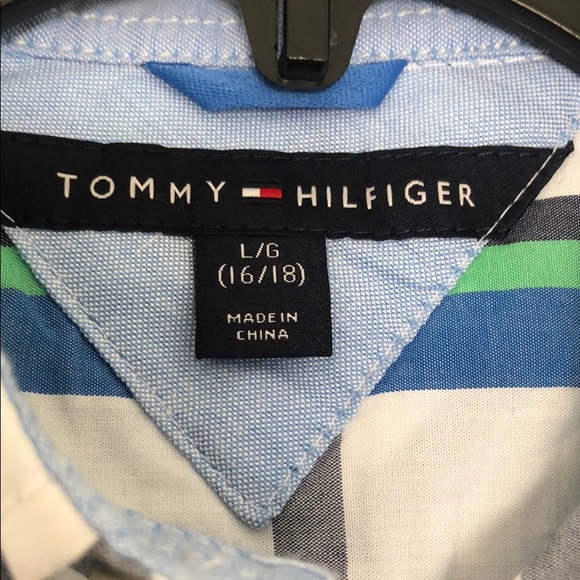 Tommy Hilfiger Boys Plaid Short Sleeve Shirt - Picture 3 of 5